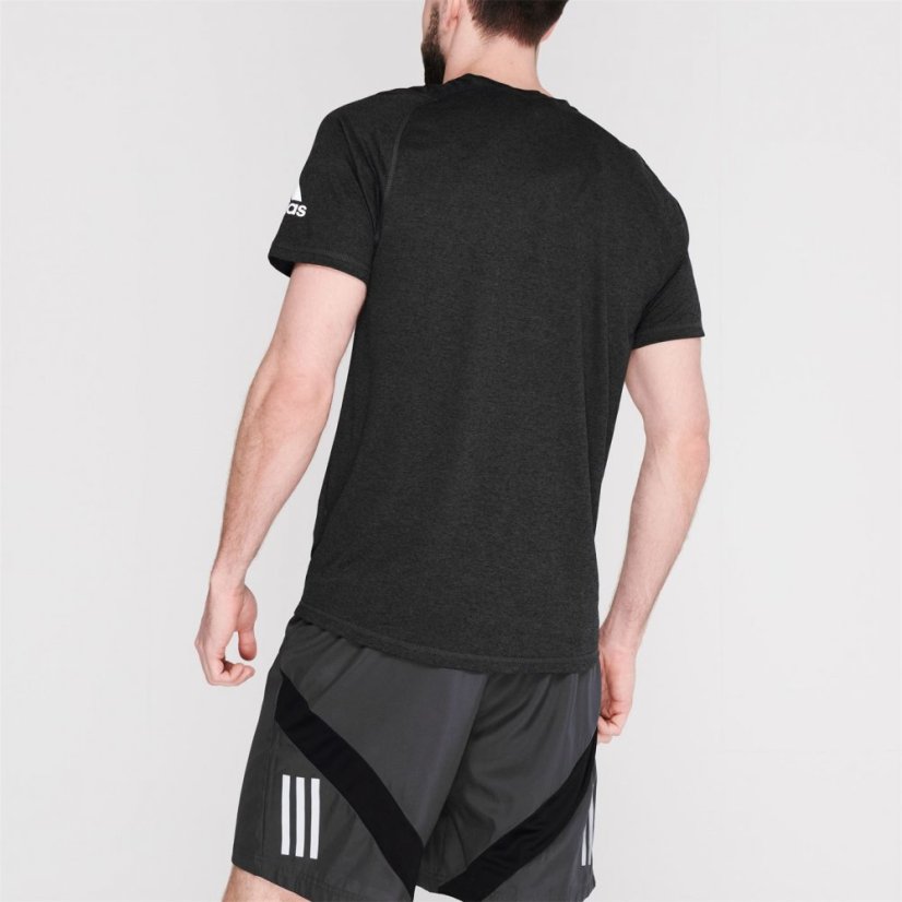 adidas Train Essentials Stretch Training pánské tričko DkGreyMarl/Blk