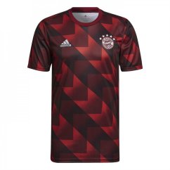 adidas Fc Bayern Munich '22 Pre Match Jersey Mens Red/Burg/Black