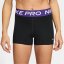 Nike Pro Three Inch Shorts Womens Black/Purple