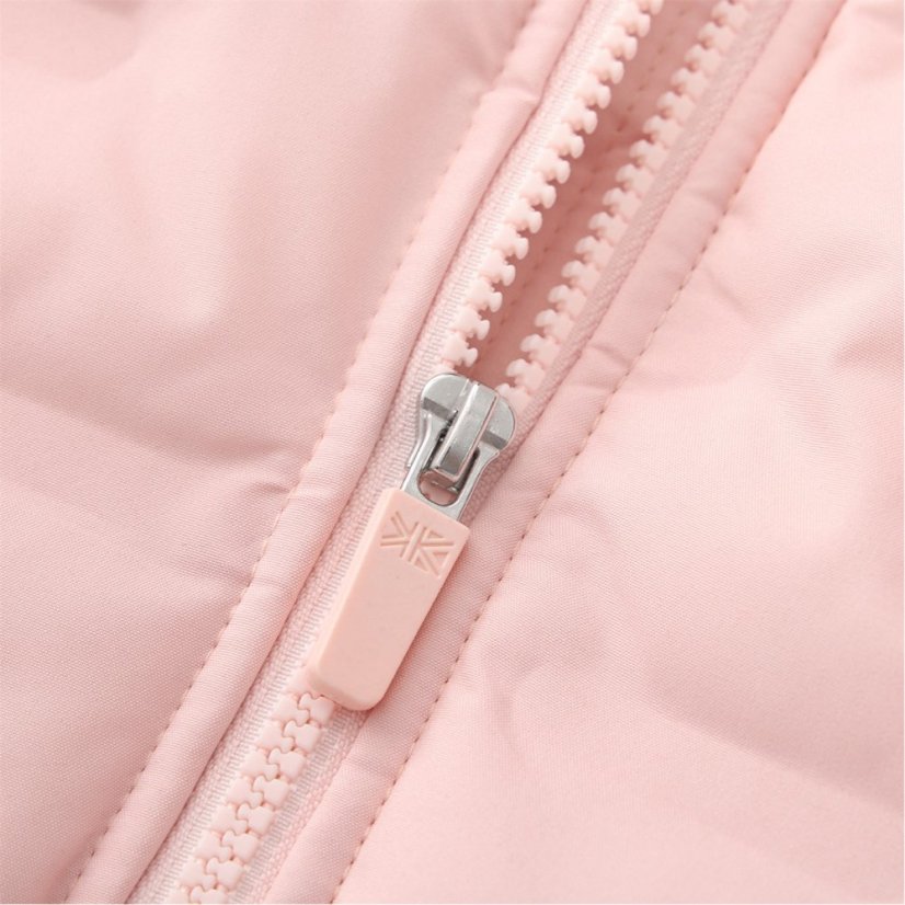 Karrimor Kids' Heat-Sealed Windproof Hooded Full Zip Insulated Puffer Jacket Pink