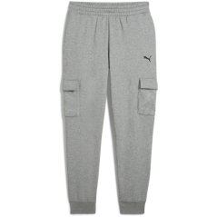 Puma Small Logo Fleece Cargo Pants Grey