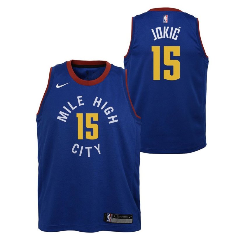 Nike Denver Nuggets Nikola Jokic #15 jersey Blue