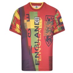 Score Draw England Goalkeeper Shirt 1996 Red/Blue