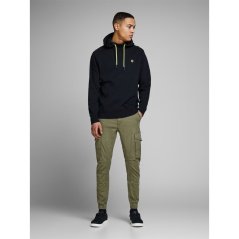 Jack and Jones Slim Stretch Cuffed Cargo Pants Olive Night