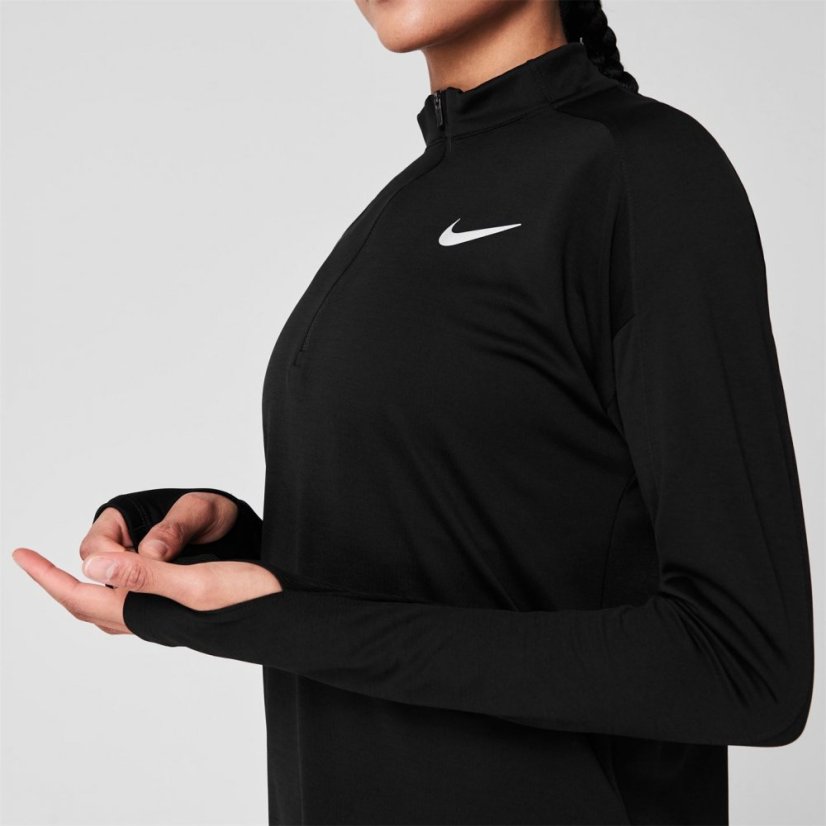 Nike Dri Fit Element Half Zip Top Ladies Black