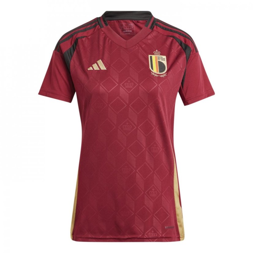 adidas Belgium Home Shirt 2024 Womens Burgendy