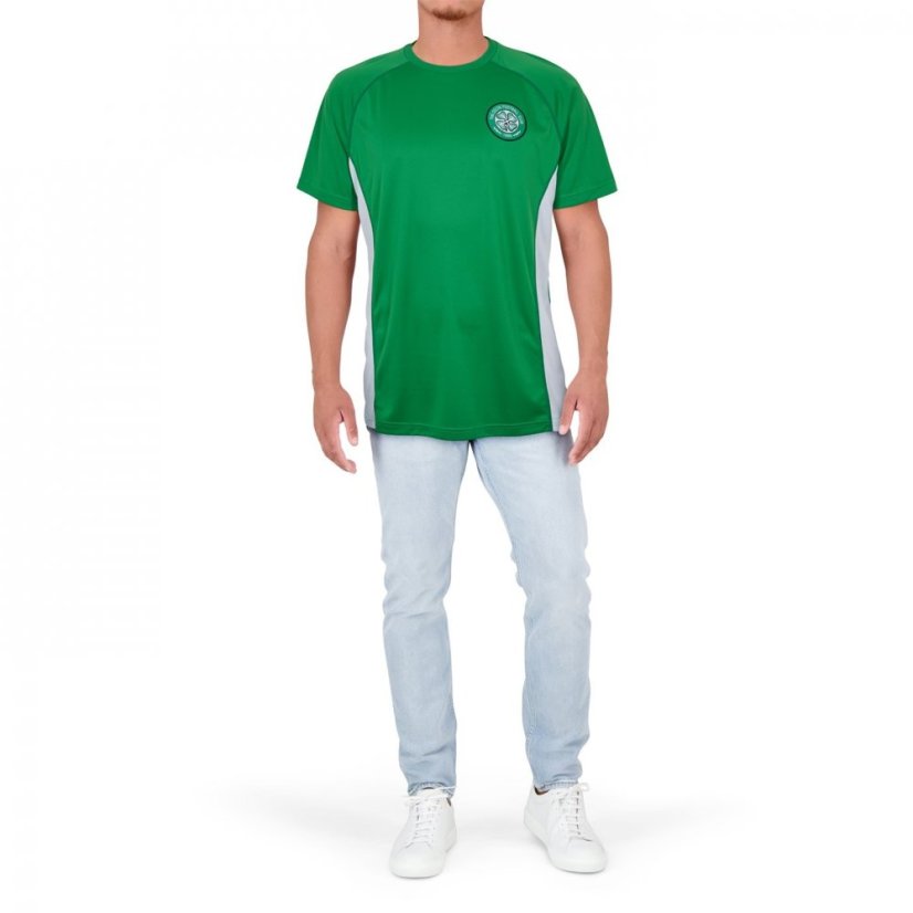 Source Lab Poly T-Shirt Mens Green/White