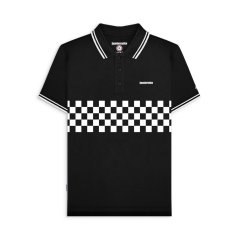 Lambretta Men's Tone Short Sleeve Polo Shirt Black
