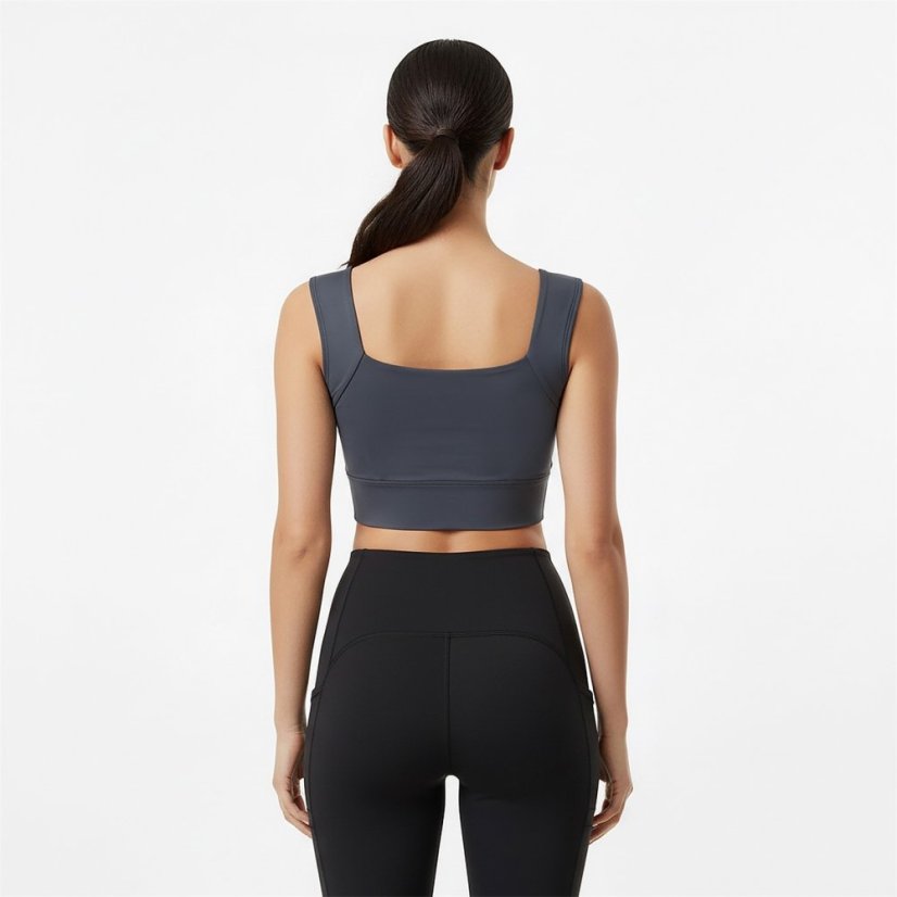 USA Pro Ruched LS Bra Womens Shark Grey