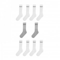 Donnay 10 Pack Quarter Socks Mens White