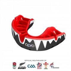 Opro Self Fit Platinum Fangz Mouth Guard Black/White/Red