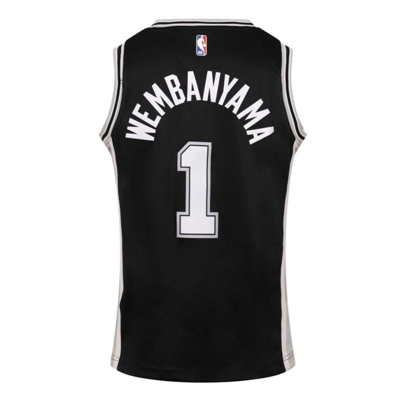 Nike San Antonio Spurs Wembanyama #1 Jersey Black