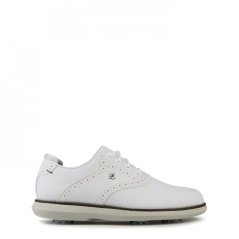 FootJoy Kids' Traditions Spiked Golf Shoes White/Grey