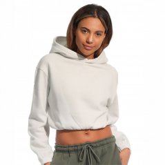 Light and Shade Cropped Hooded Top Ladies White