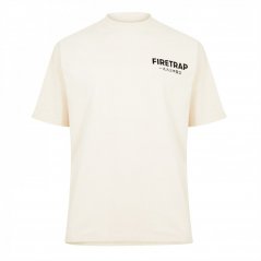 Firetrap Established T-Shirt Sn33 Oatmeal