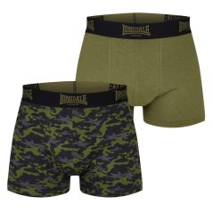 Lonsdale Lonsdale Trunk Shorts 2 Pack Mens Camo/Khaki