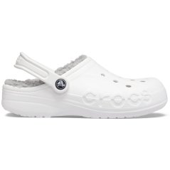 Crocs Baya Lined Mule Slippers White/Grey
