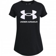 Under Armour Live Sportstyle Graphic Short Sleeve T Shirt Girls Black/White