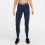 Nike Pro Women's Mid-Rise Mesh-Panelled Leggings Midnight Navy