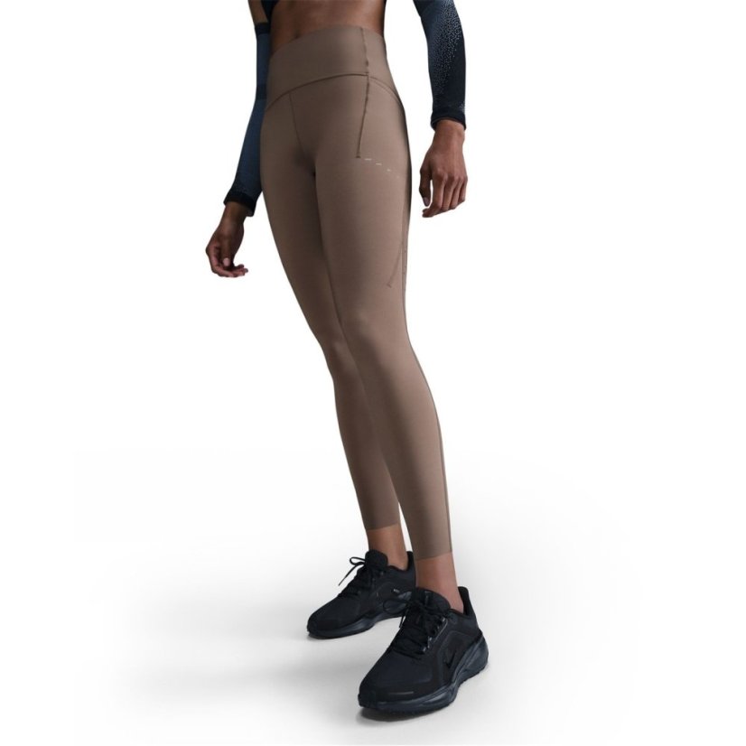 Nike Women's Performance Running Tights MINK BROWN/REFL