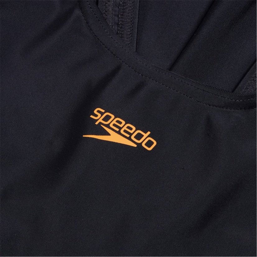 Speedo Kids' One Piece Swimsuit Black/Orange