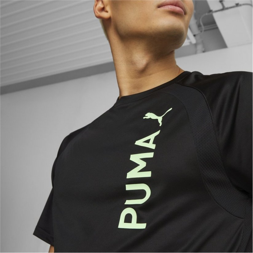 Puma Ultrabreathe pánske tričko Black/Lime