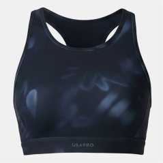USA Pro Pro Core Racer Back Sports Bra Ladies Blurred Floral