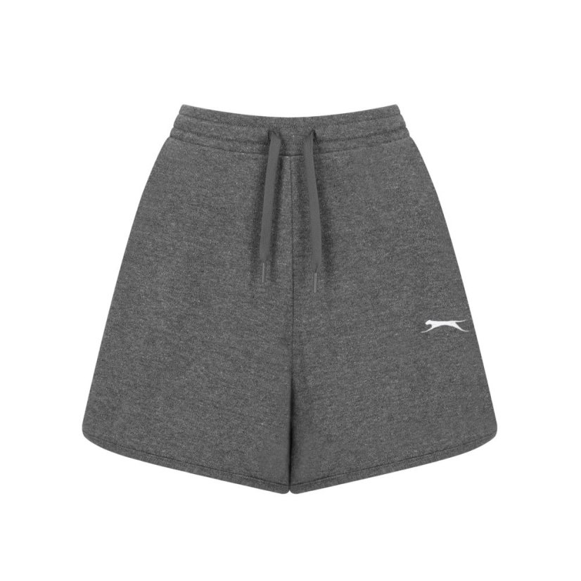 Slazenger Fleece Interlock Shorts Womens Charcoal