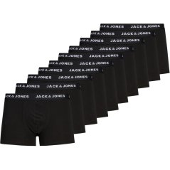Jack and Jones Solid Mens 10-Pack Boxer Trunks Black