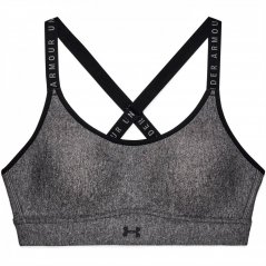 Under Armour Armour Infinity Mid Heather Cover Sports Bra Charcoal/Black