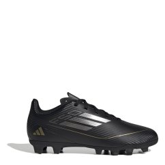 adidas F50 Club Children Firm Ground Football Boots Black/Silver