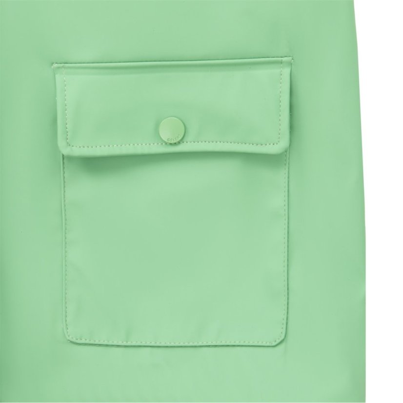 Gelert Unisex Kids Coast Fleece Lined Windproof Long Sleeve Waterproof Jacket Moss Green