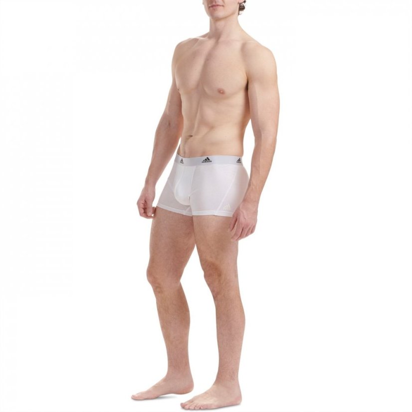 adidas 3-Pack Active Flex Cotton Trunk White