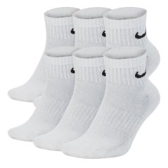 Nike Men's 6 Pack Quarter Socks White/Black