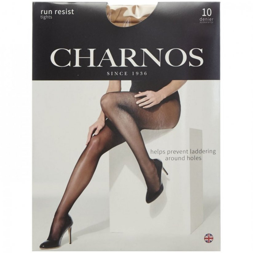 Charnos Run resist 10 denier tights Natural Tan