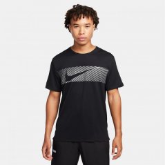 Nike Miler Flash Men's Dri-FIT UV Short-Sleeve Running Top Black