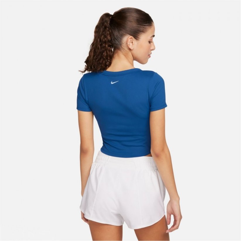 Nike One Fitted Women's Dri-FIT Short-Sleeve Top Court Blue