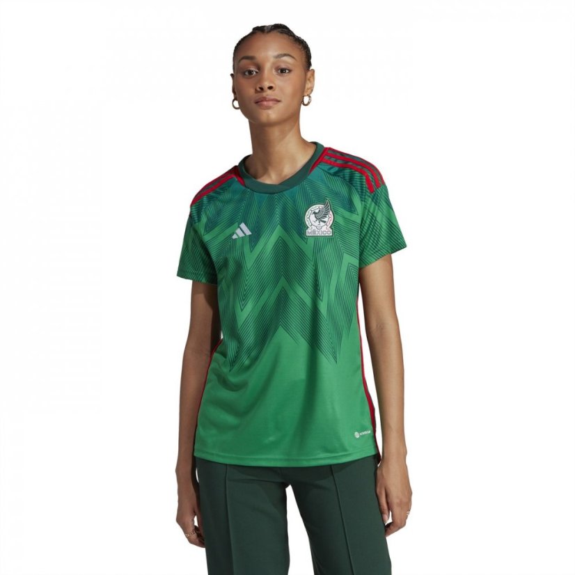 adidas Mexico Home Shirt 2022 Women's VivGrn/ColGrn