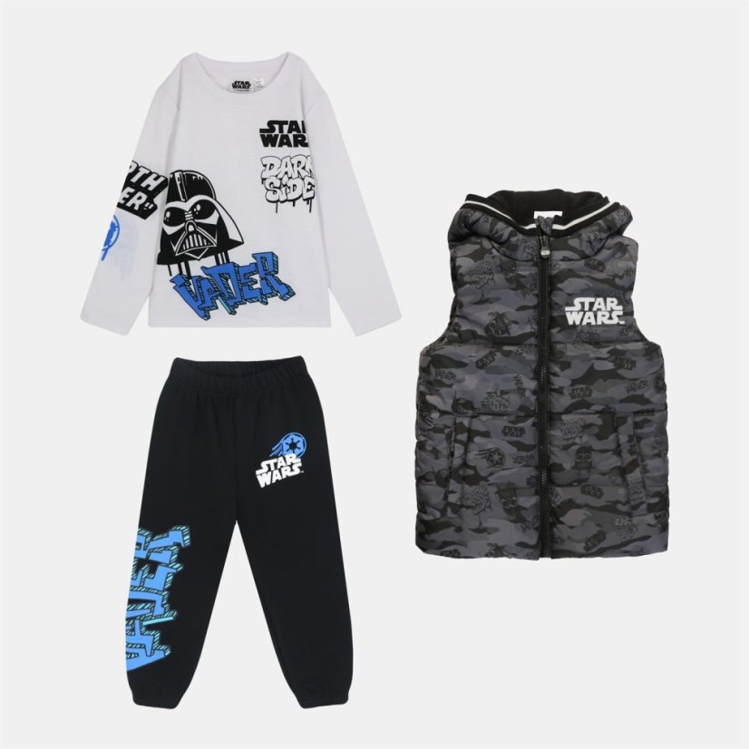 Character Unisex Kids Disney 3-Piece Fleece-Lined Gilet Star Wars