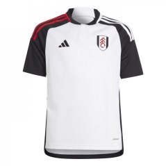 adidas Fulham Home Shirt 2023 2024 Juniors White