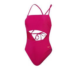 Speedo Women's Cut Out One Piece Swimsuit Purple