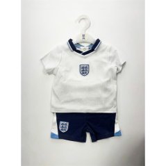 Team England 1996 Retro Home Tee & Short Set White / Navy