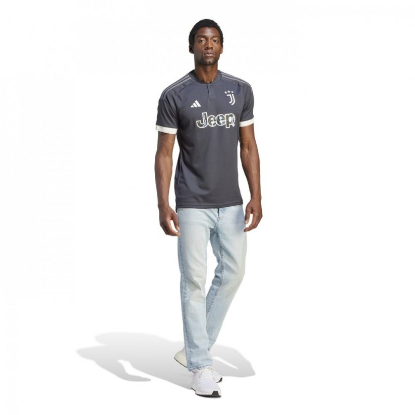 adidas Juventus Third Shirt 2023 2024 Adults Carbon/White