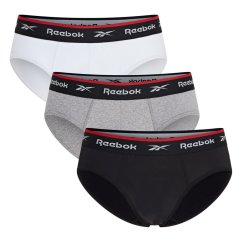Reebok 3 Pack Mens Performance Briefs Black/White/Grey